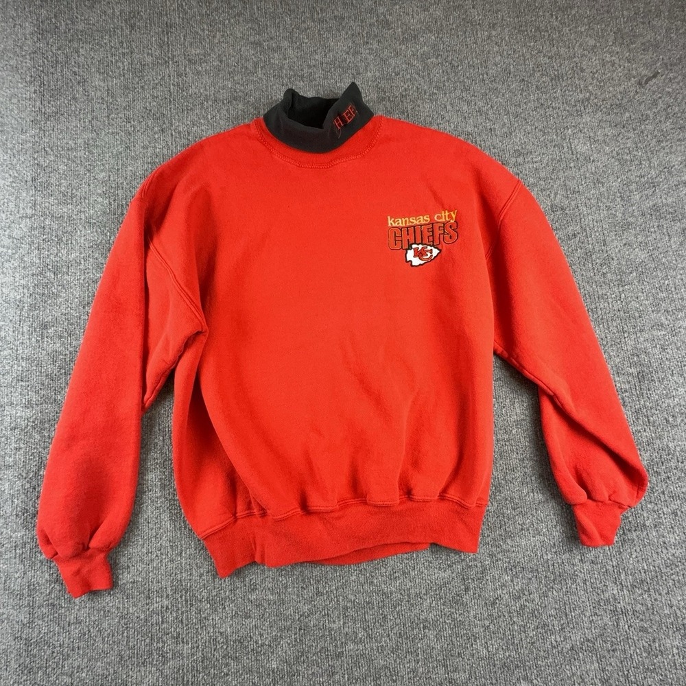 Vintage Kansas City Chiefs Sweatshirt Mens XL Red NFL Football Chalk Line 90s